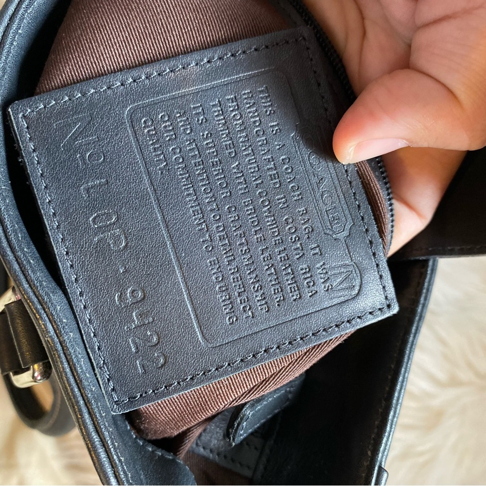 Coach vintage Black Leather Tote Bag - Picture 6 of 8